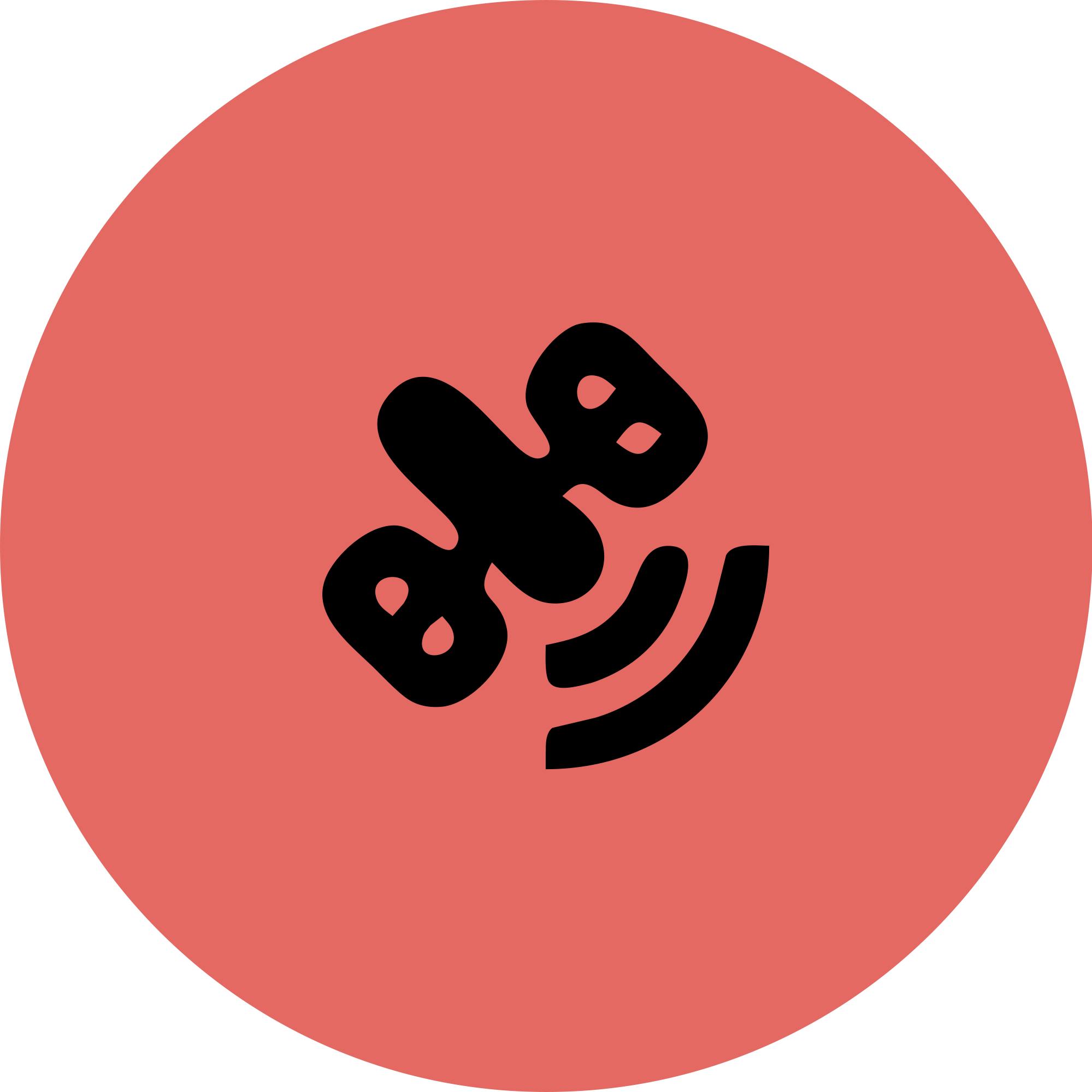 Pixel 9 Satellite Gateway app icon: Black satellite icon over a pink-red circular background