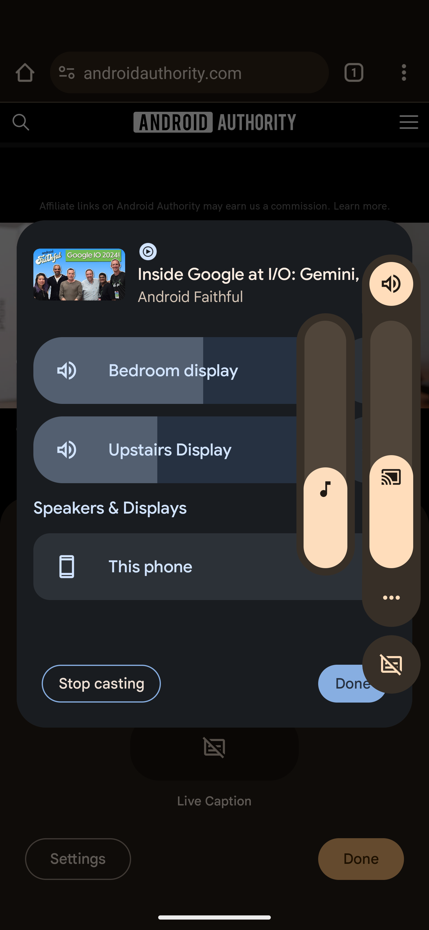 Android 15 Beta 2 speaker group volume control