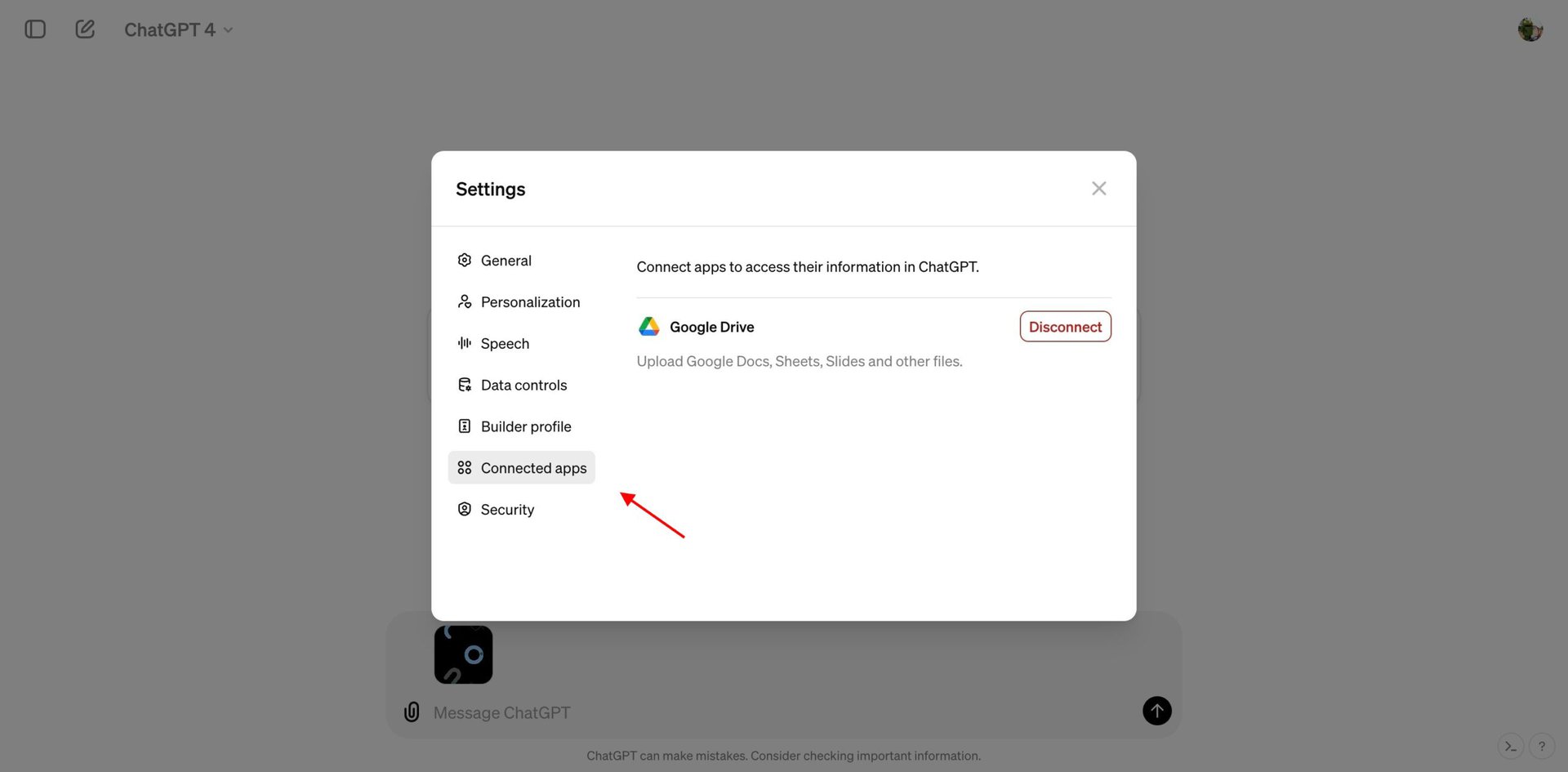 ChatGPT Context Connector Google Drive 3