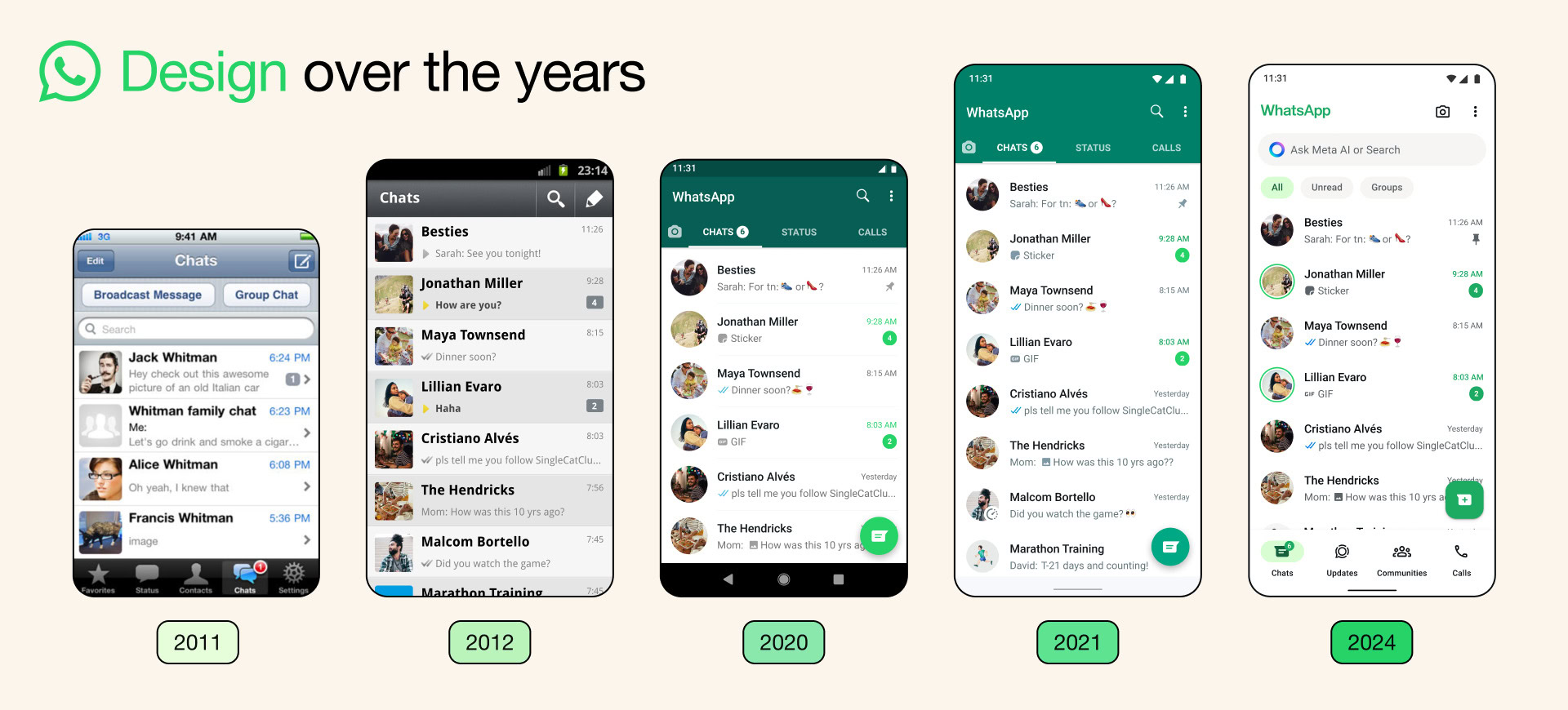 English WhatsApp UI Refresh Timeline