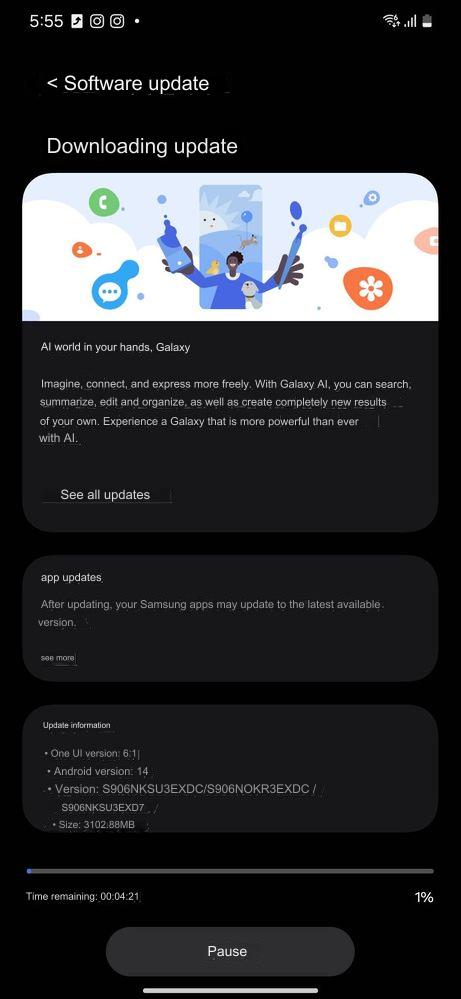 Galaxy S22 Galaxy AI Korea update 2 translated
