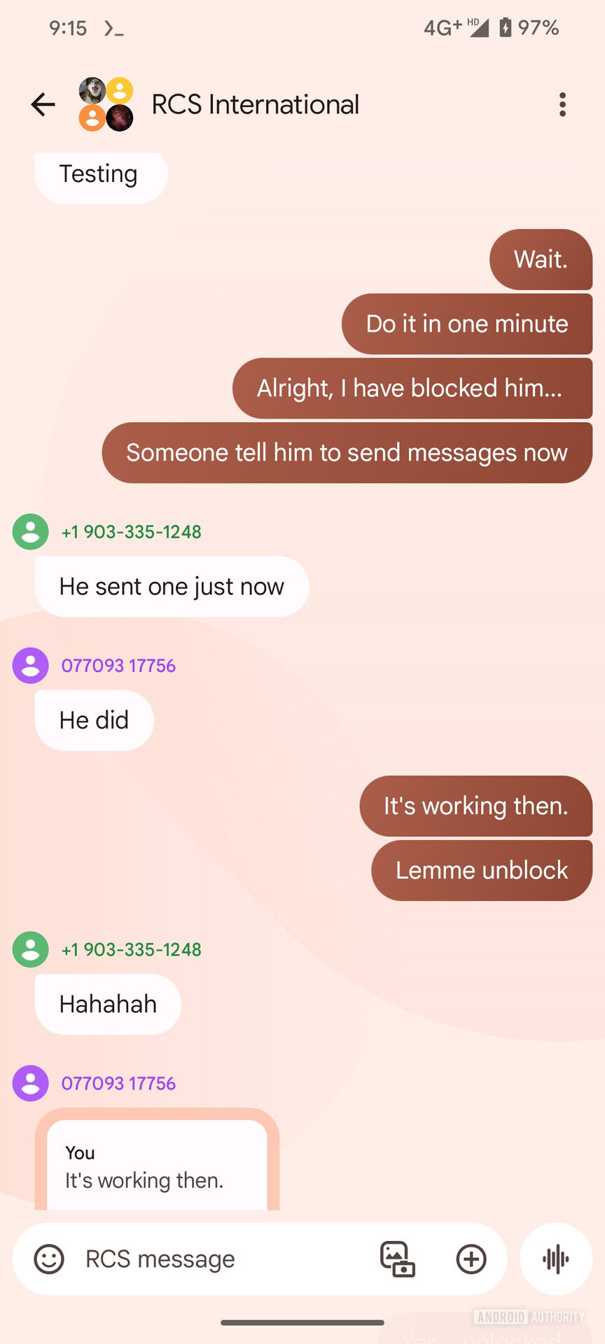 Google Messages Blocked Contact group messages 2