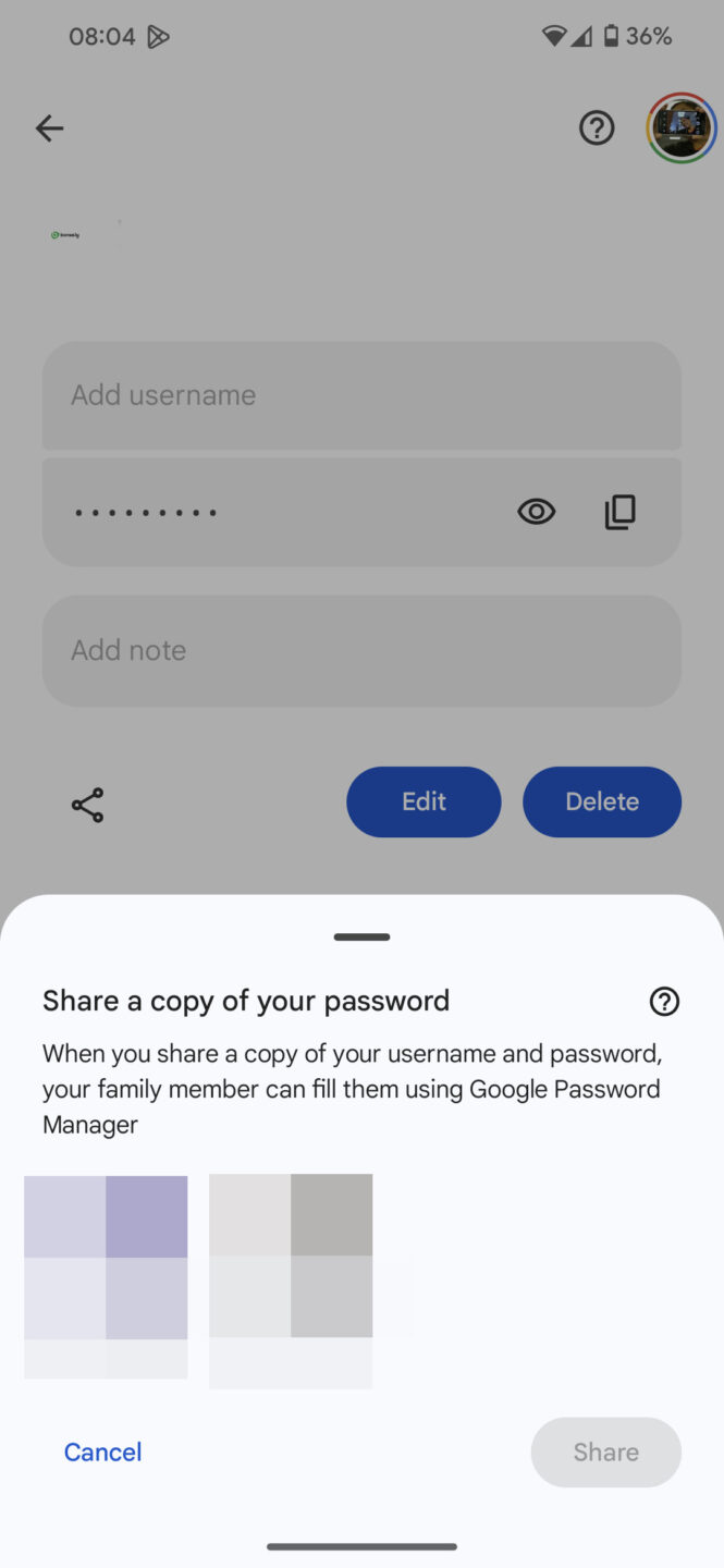 Passcodes Sharing Google Password Manager finally lets you share passwords with loved ones