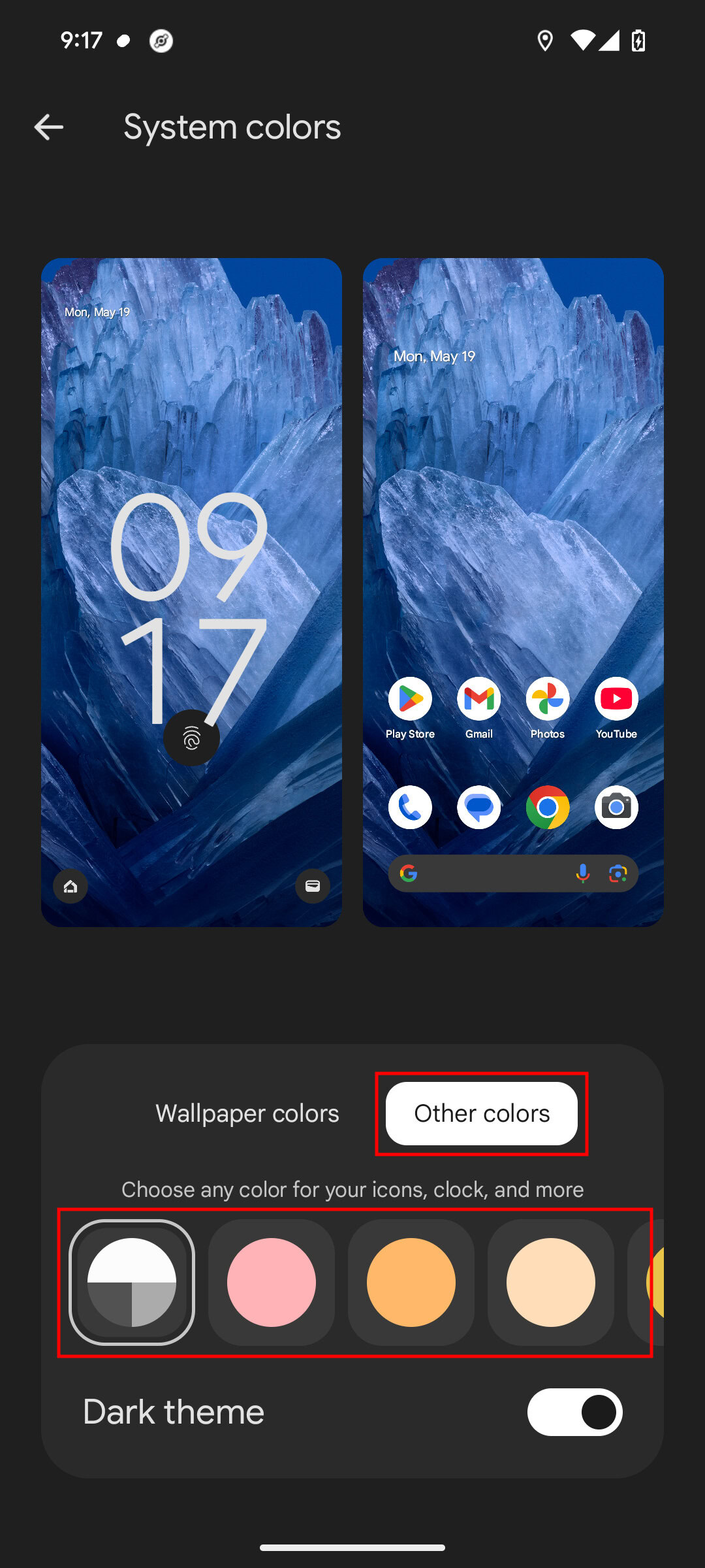 How to change UI colors in Android 15 4