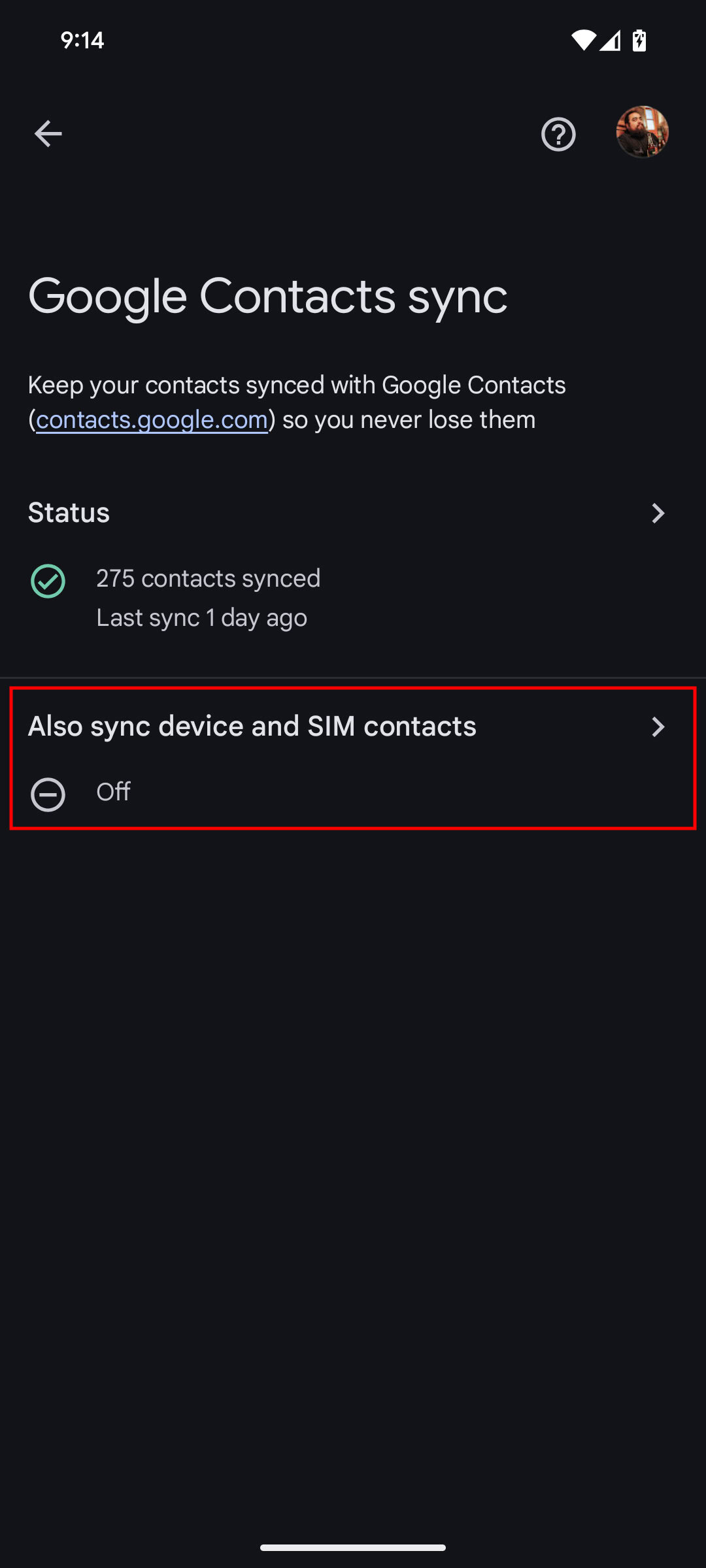 How to turn on Google Sync for contacts on Android 11
