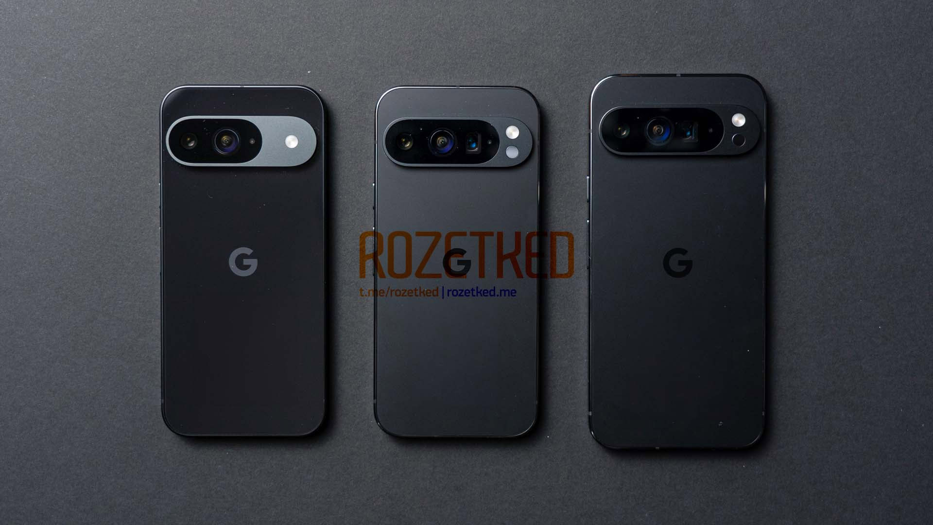 All three Google Pixel 9 series phones leak with size comparisons, screens on…everything