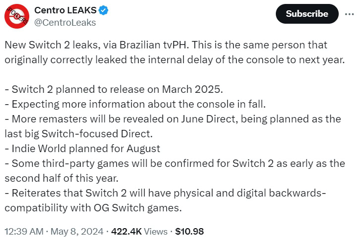 Nintendo Switch 2 possible leak 2