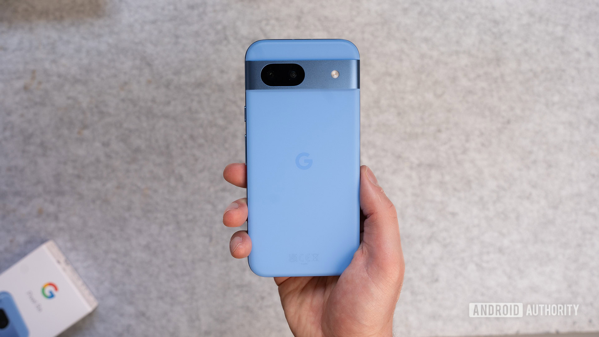 Google Pixel 8A bay blue 1