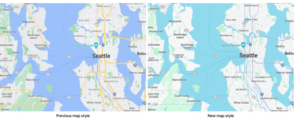 Google Maps' controversial new color scheme is coming to third-party apps