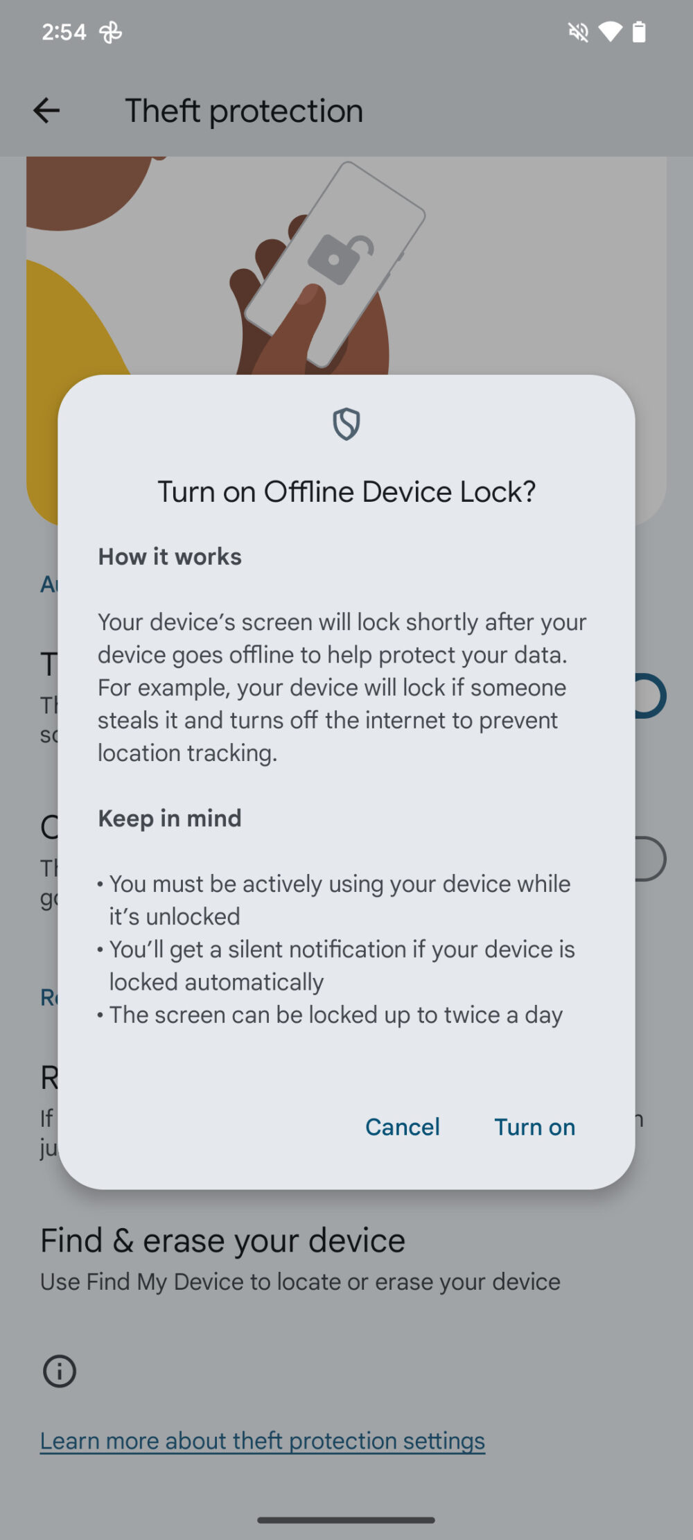 Google's offline device lock feature only works twice a day (APK teardown)
