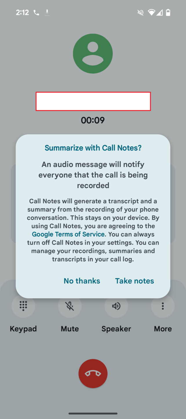 Call Me Note Message Google finally lets you record phone call audio in the US, but only on ...