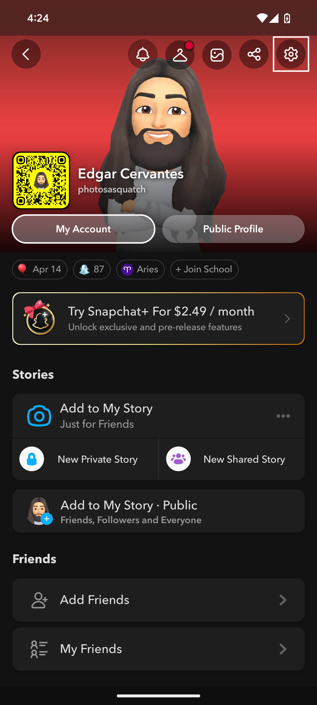 How to log out of Snapchat on Android 2
