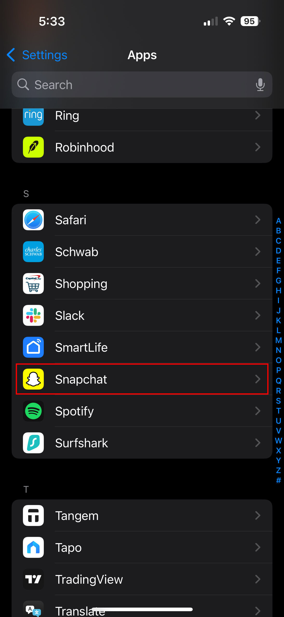 How to modify Snapchat permissions on iPhone 2
