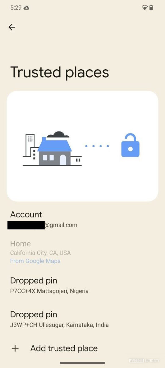 Google could soon make it easier to toggle Trusted places for Extend Unlock
