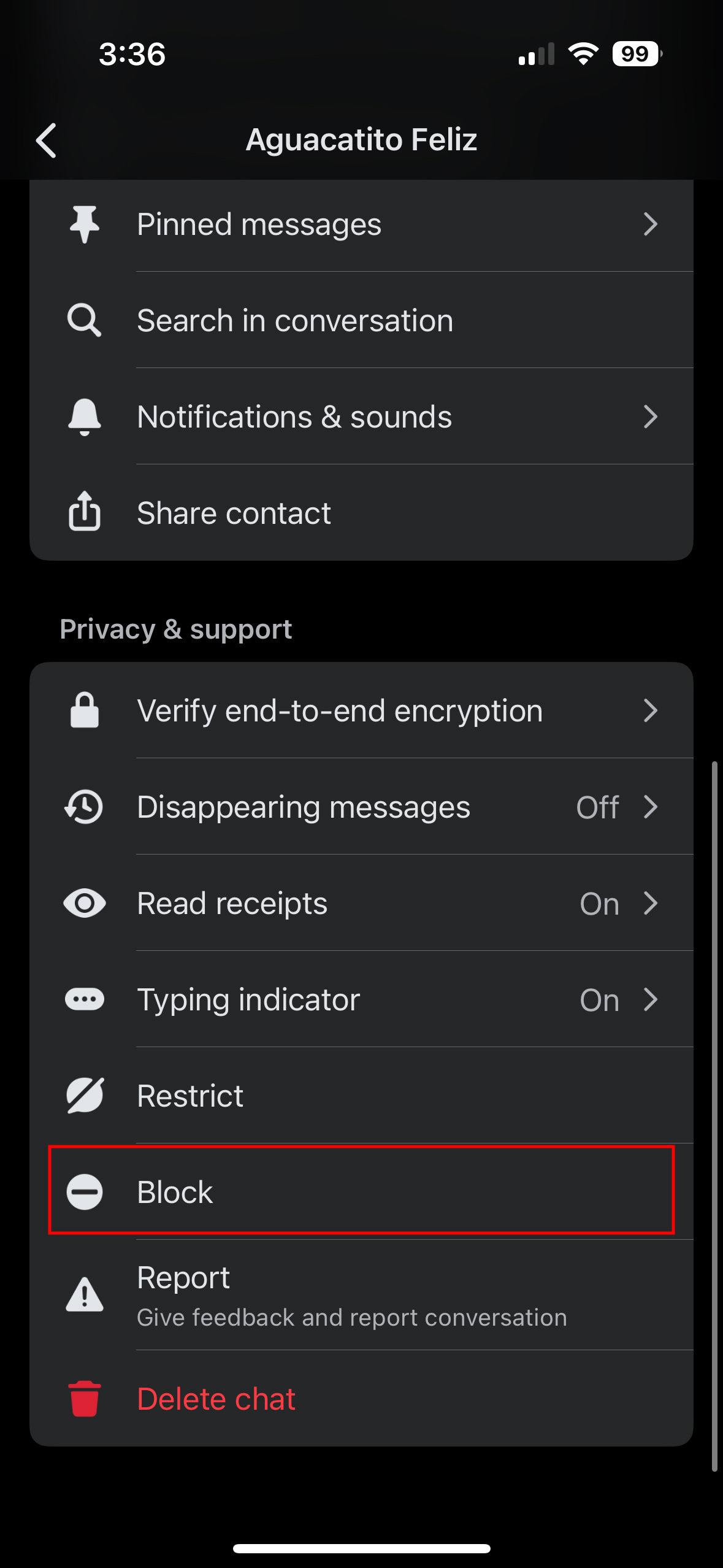 How to block someone on Facebook Messenger 2