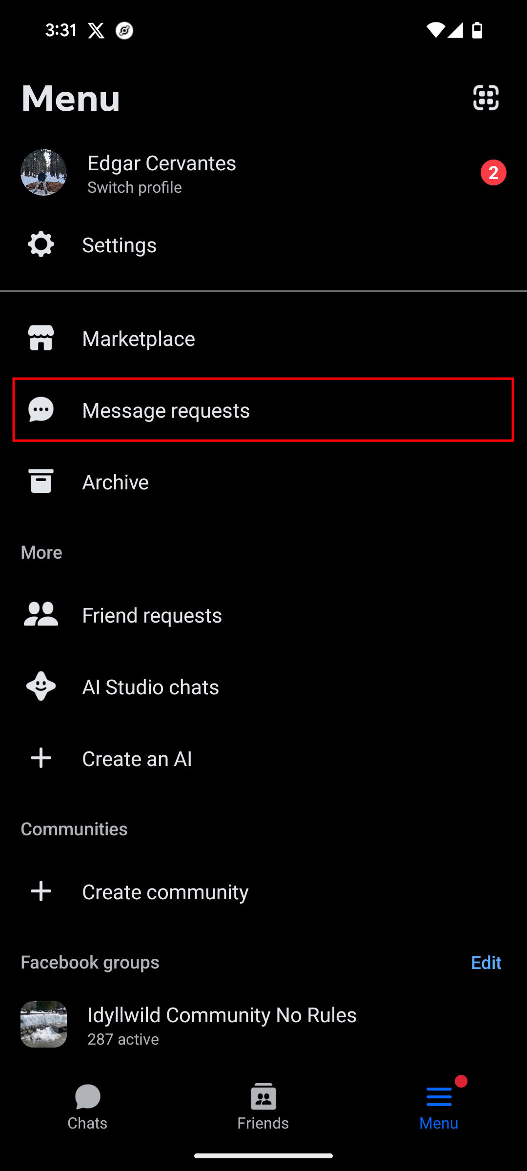 How to check Message Requests on Facebook Messenger 2