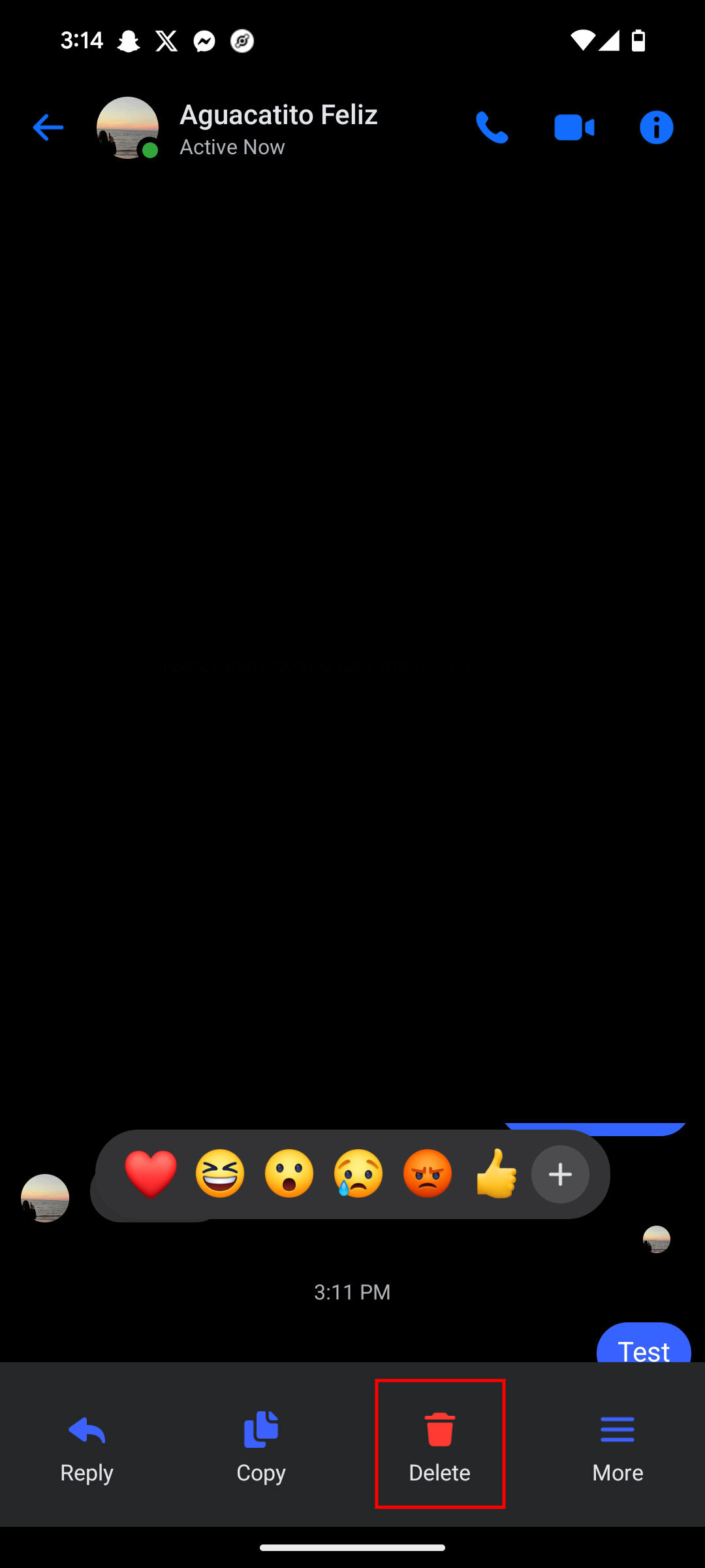 How to delete messages on Facebook Messenger app 2