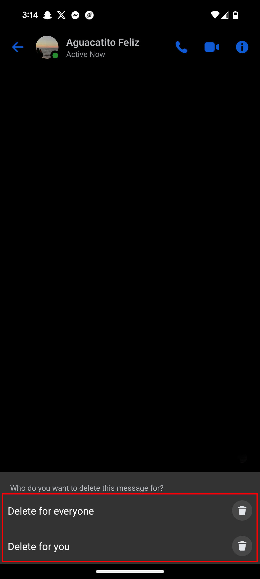 How to delete messages on Facebook Messenger app 3