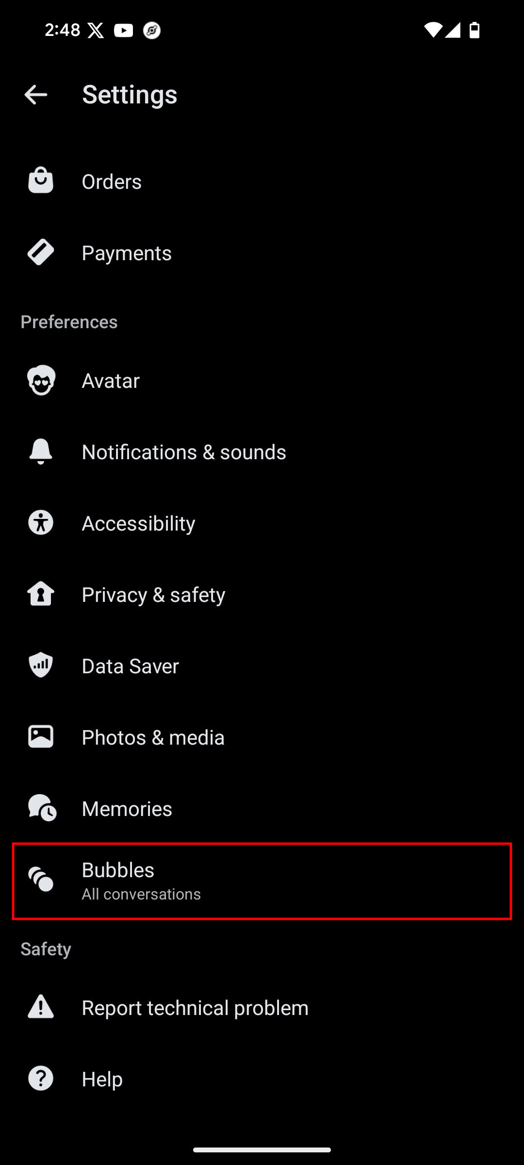 How to enable Bubbles on Facebook Messenger 2