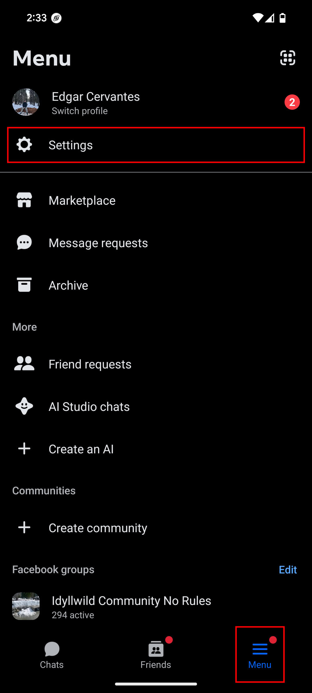 How to turn on Dark Mode on Facebook Messenger app 1