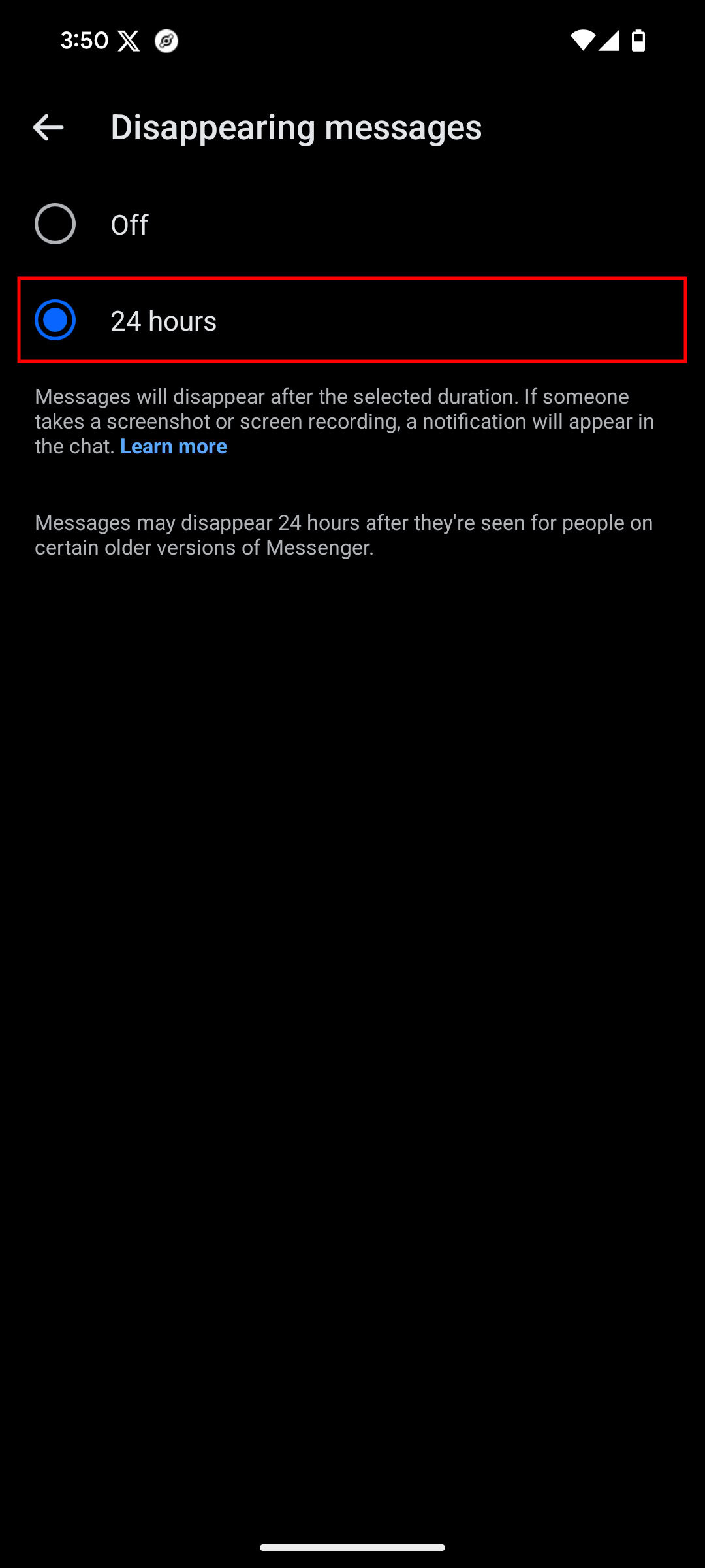 How to turn on Disappearing Messages on Messenger for Android 3