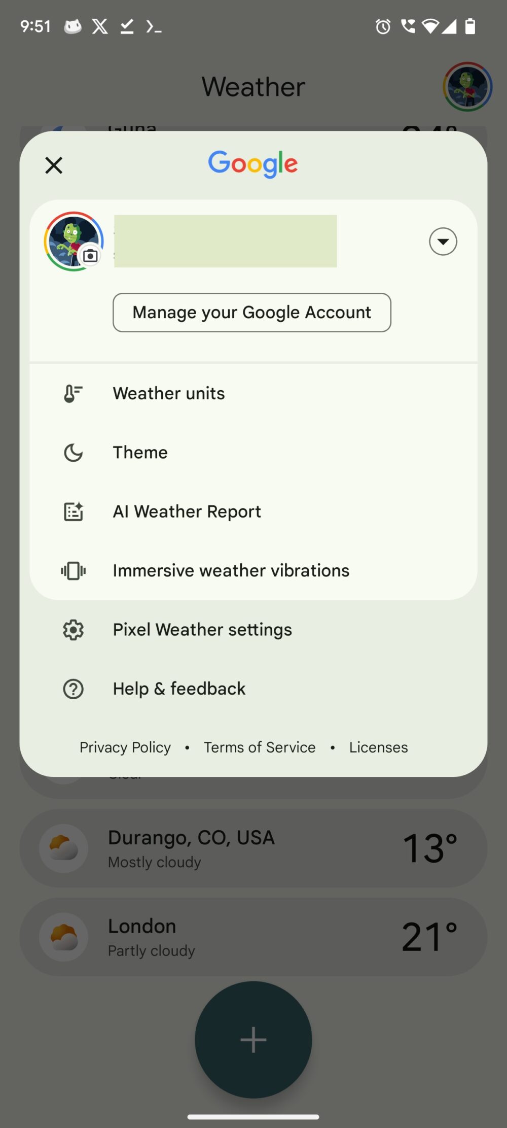 Pixel Weather can now warn you about bad pollen days