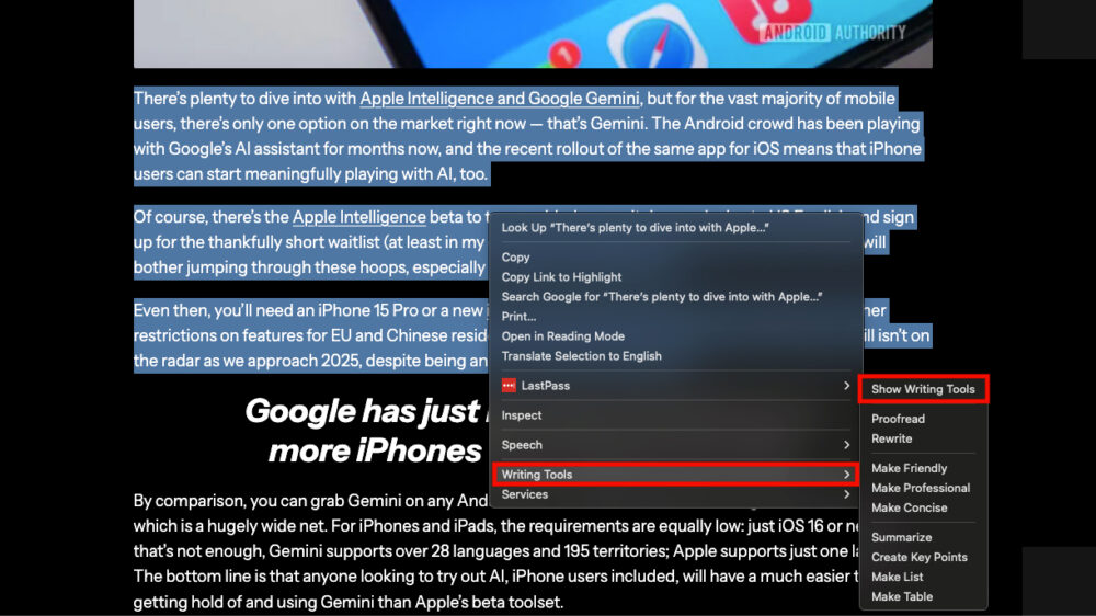 How to use Apple Intelligence on a Mac - Android Authority