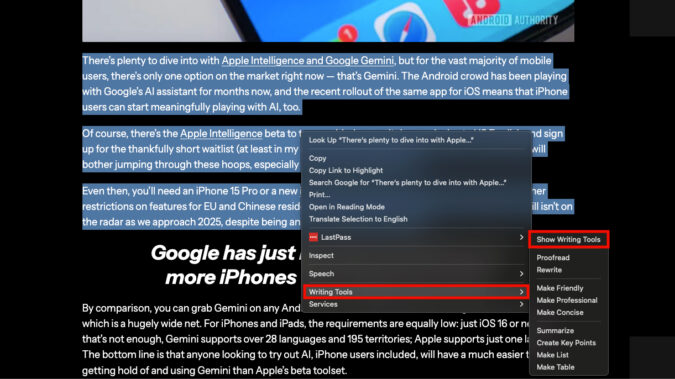 How to use Apple Intelligence on a Mac - Android Authority