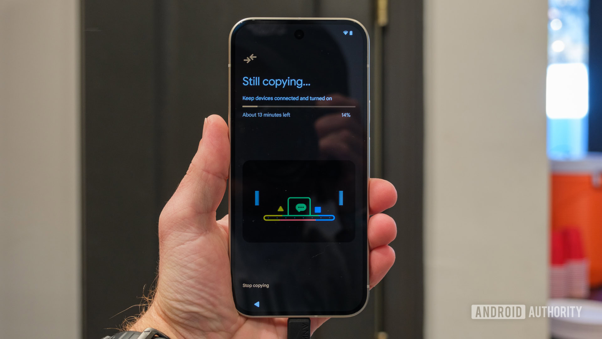 Android Switch in process on Pixel