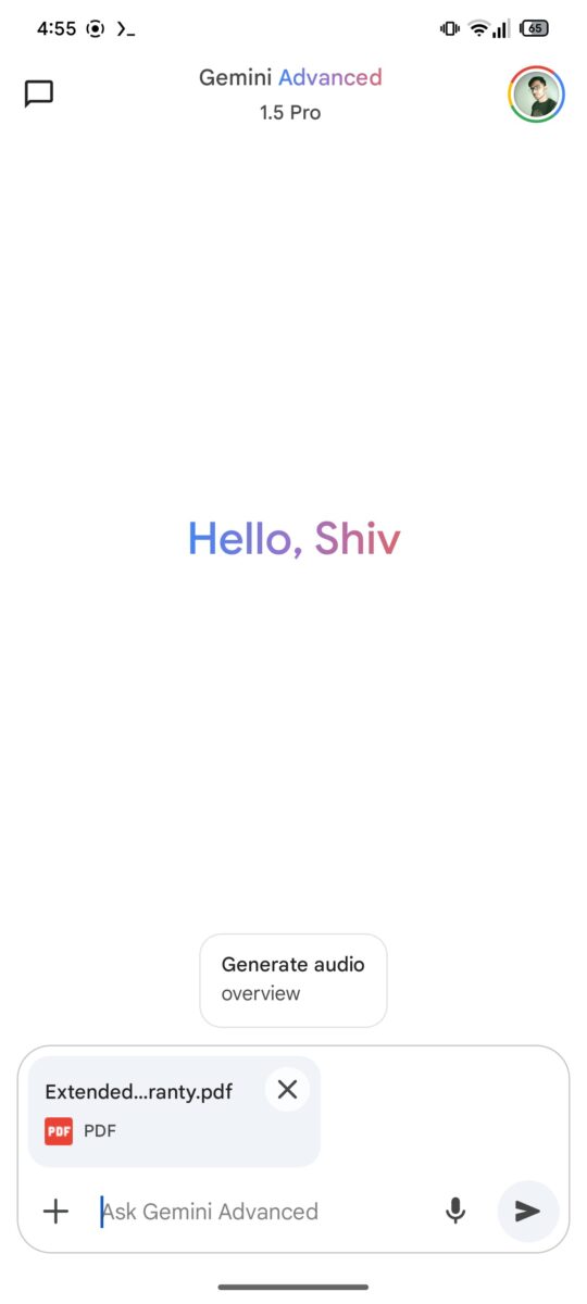 GENERATE AUDIO OVERVIEWS IN GEMINI APPS intelligence overview