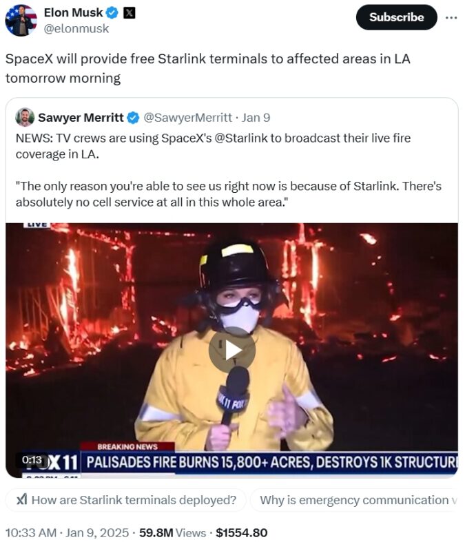 Starlink Enables Satellite texting In LA With T Mobile Offers Free Service Starlink enables satellite texting in la with t mobile offers free service