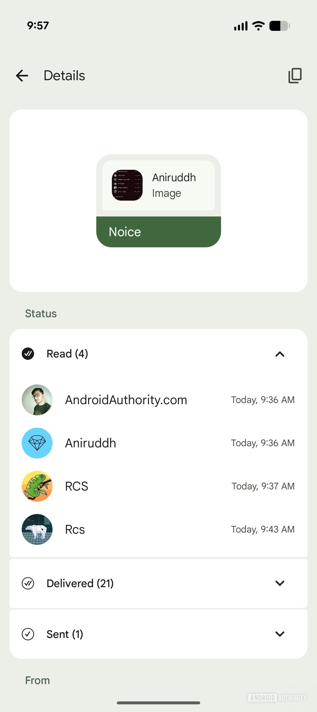 Google Messages New message details page (2)