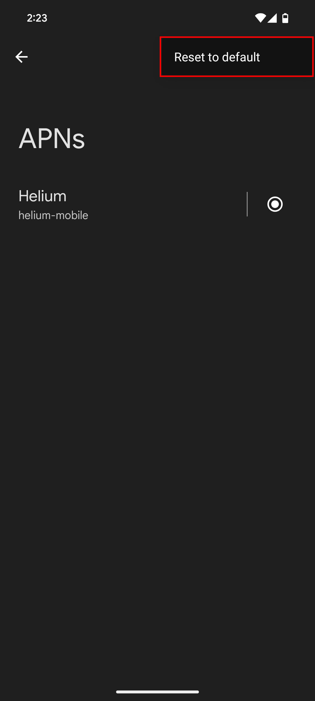 How to reset APN on Android 16 6