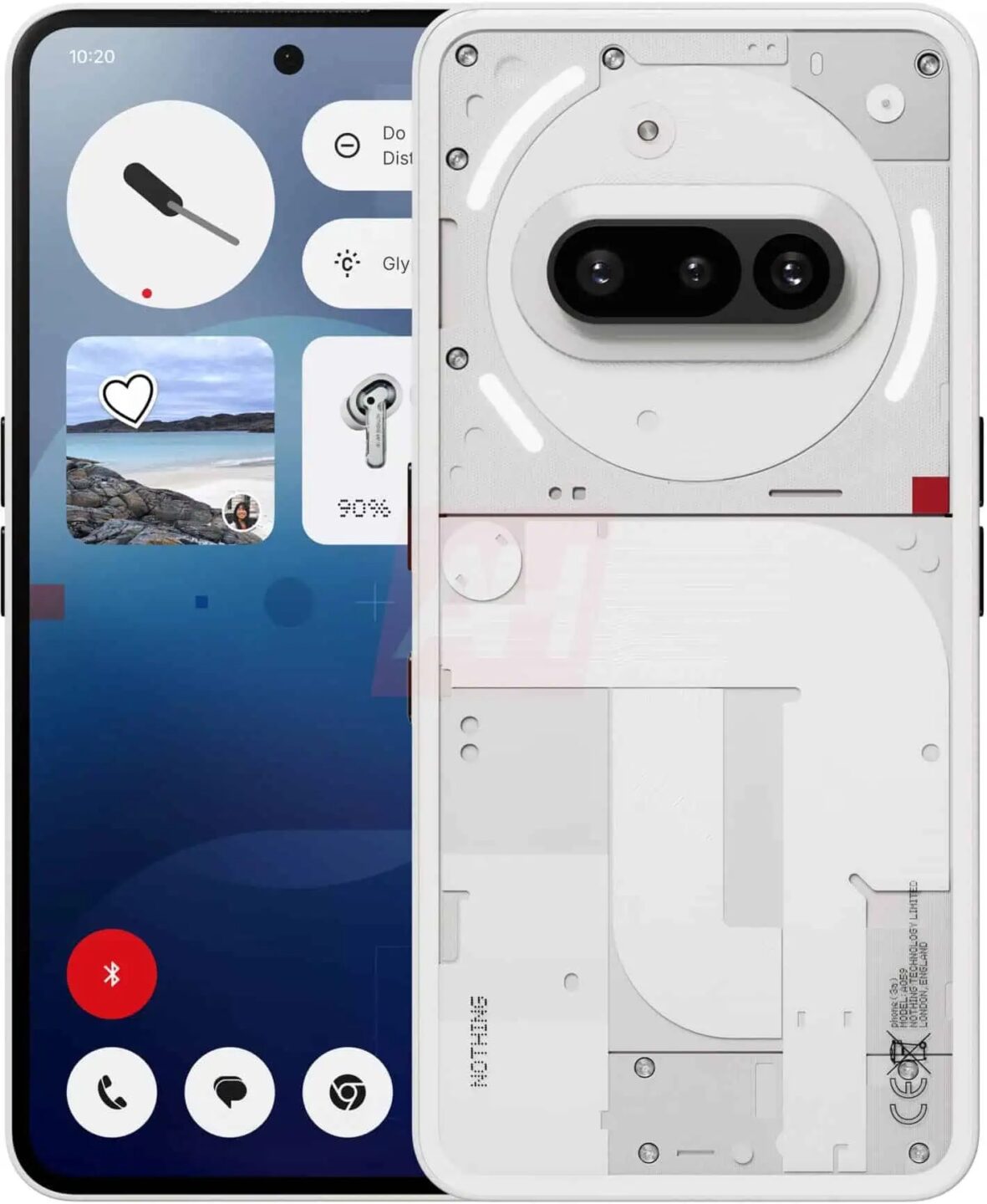 Leaked Nothing Phone 3a series renders show off Glyph, extra hardware key