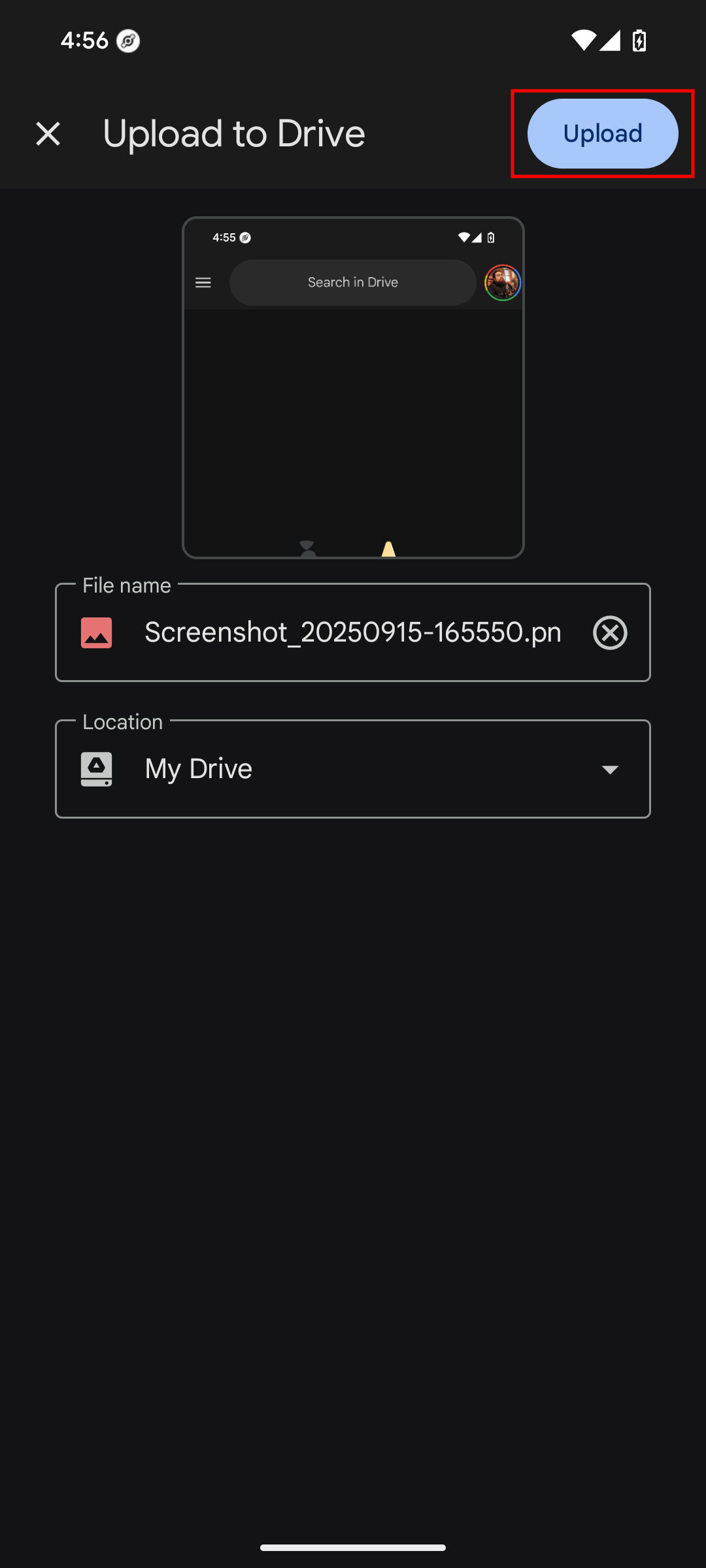 How to upload files to Google Drive on Android app 3