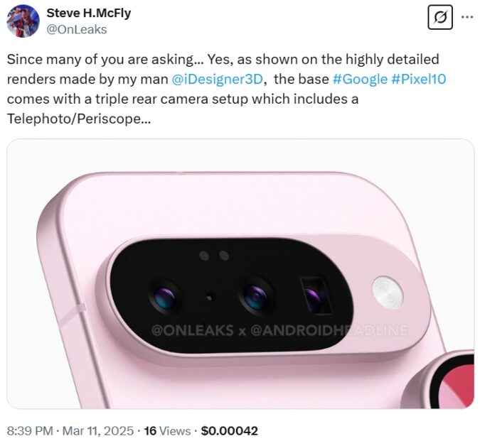 Pixel 10 series leaked renders suggest a massive camera upgrade