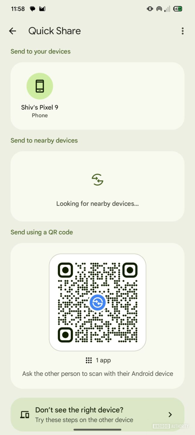 Quick Share on Android is leaning further into QR codes - Android Authority