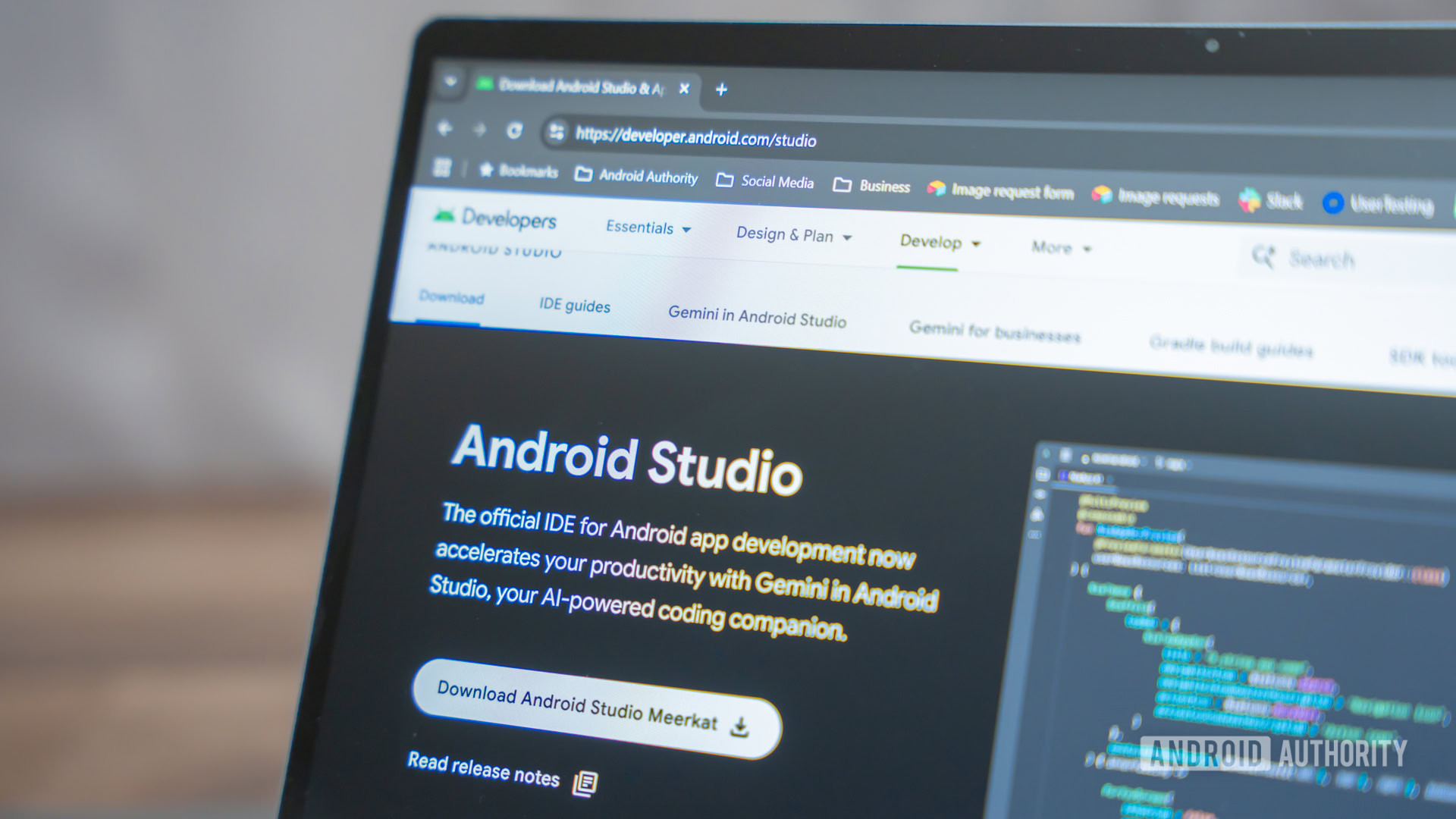 Android Studio website on Windows laptop 1 Android Studio website on Windows laptop 1