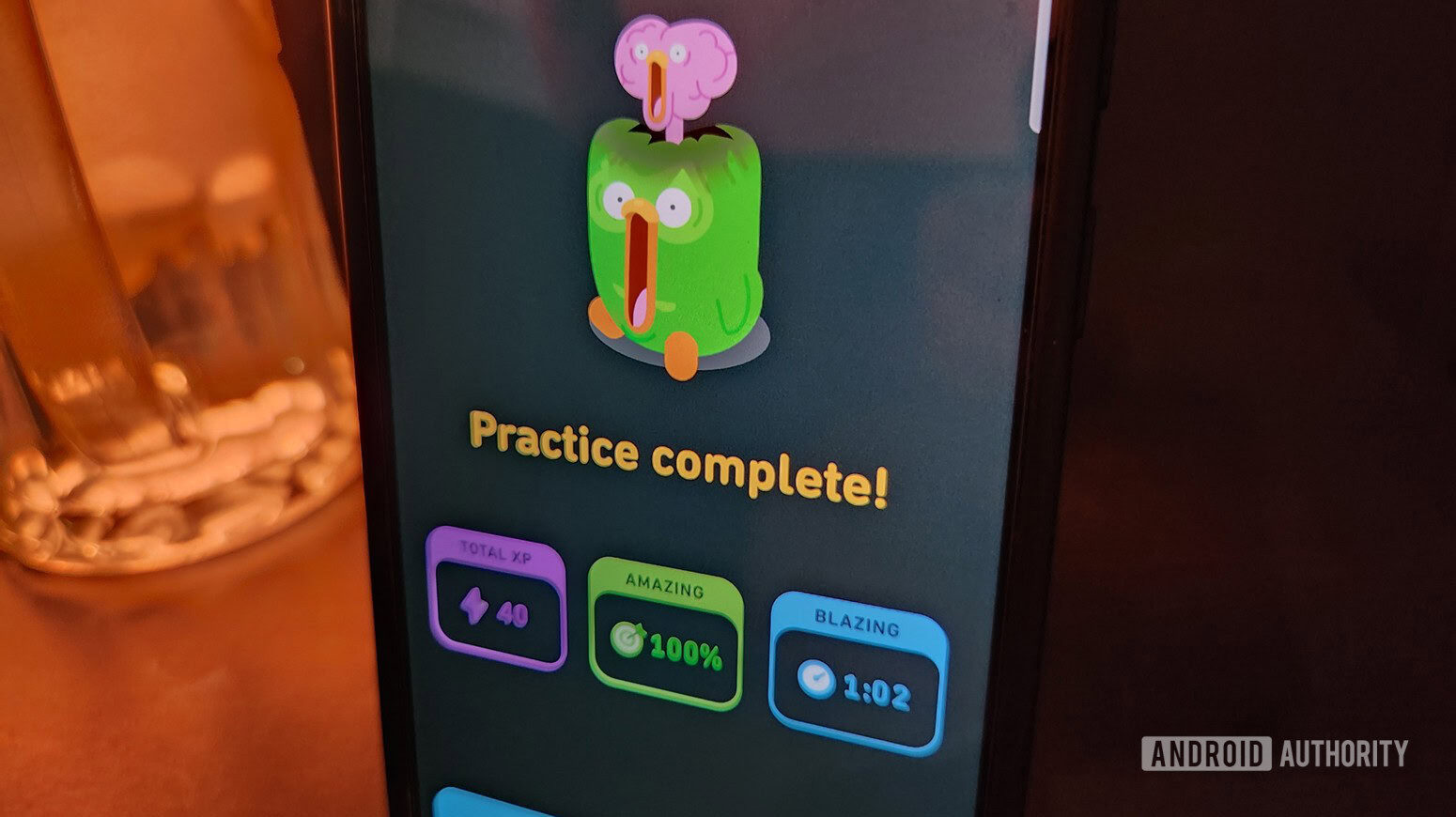 Duolingo Practice Complete Screen