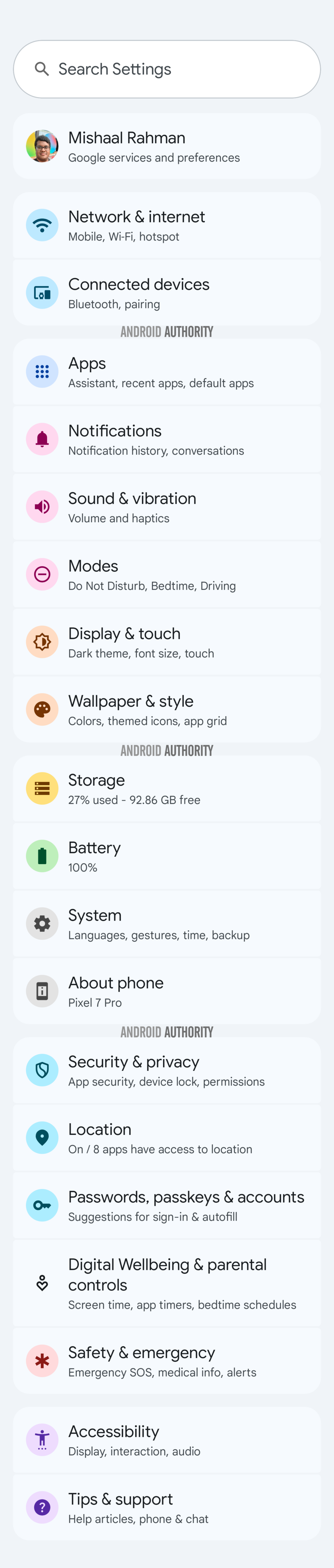 Google is preparing to make Android Settings a bit more colorful ...