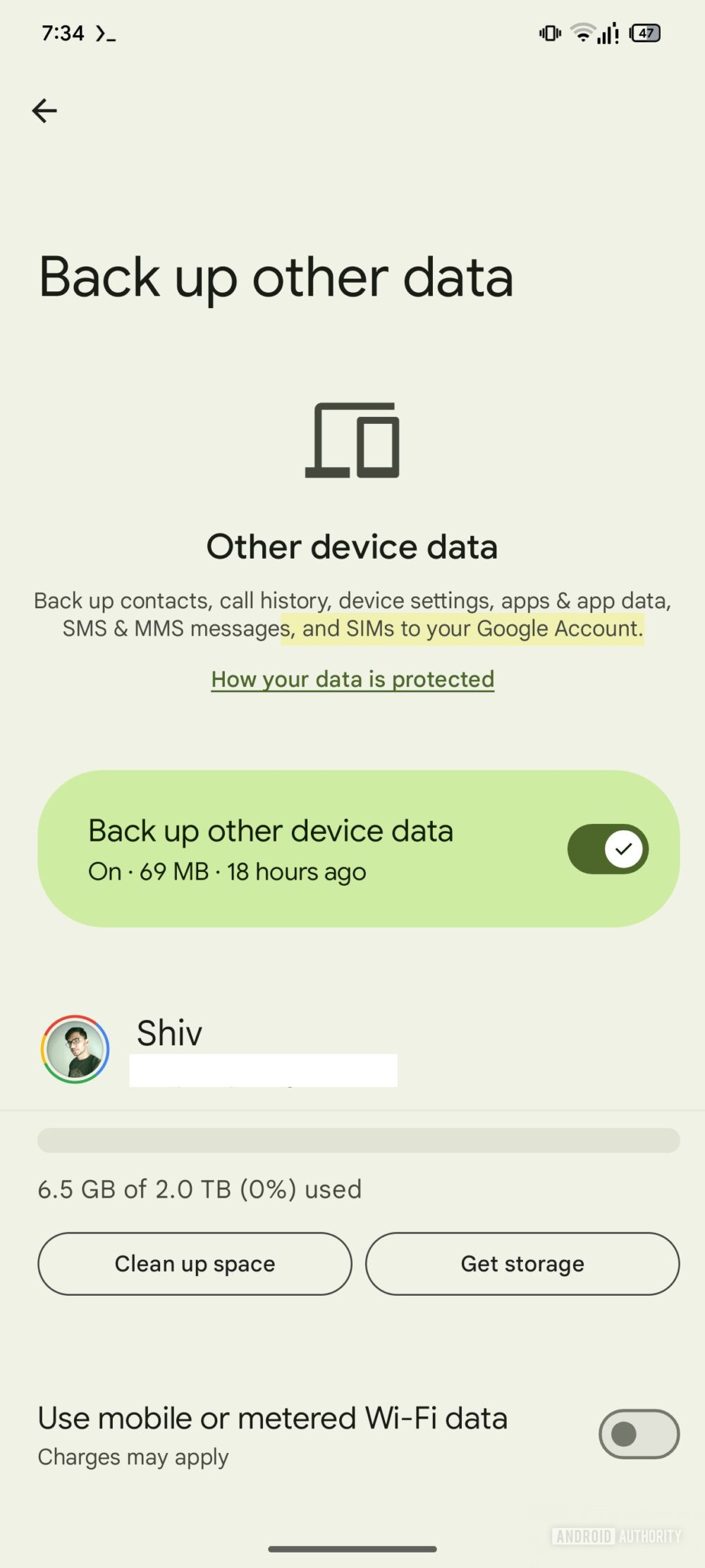 Google One could soon allow backup and restore of eSIMs