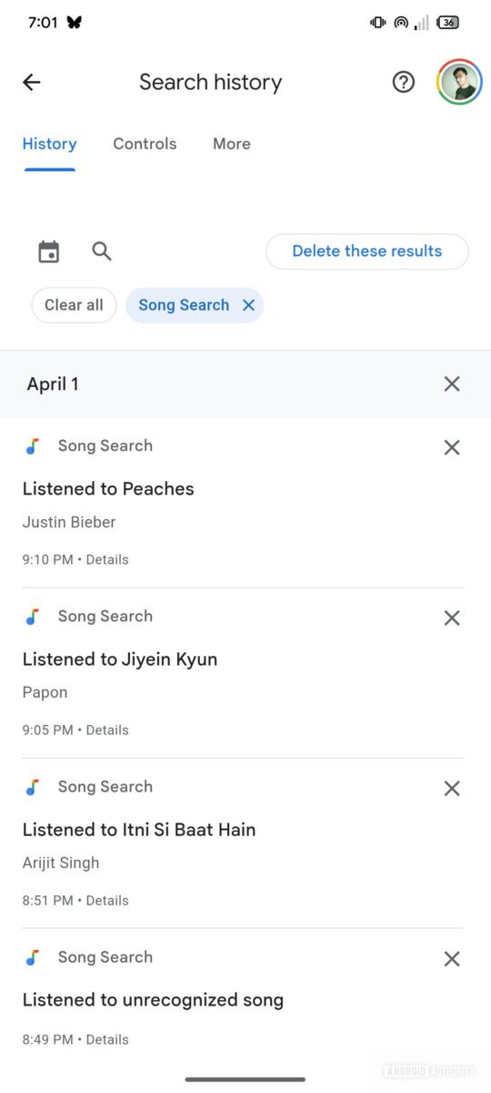 Google song search history reminds you what you heard yesterday ...