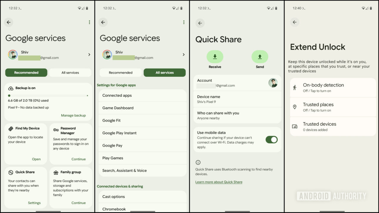 Using Google Services Here's your first look at Google Services' expressive theme