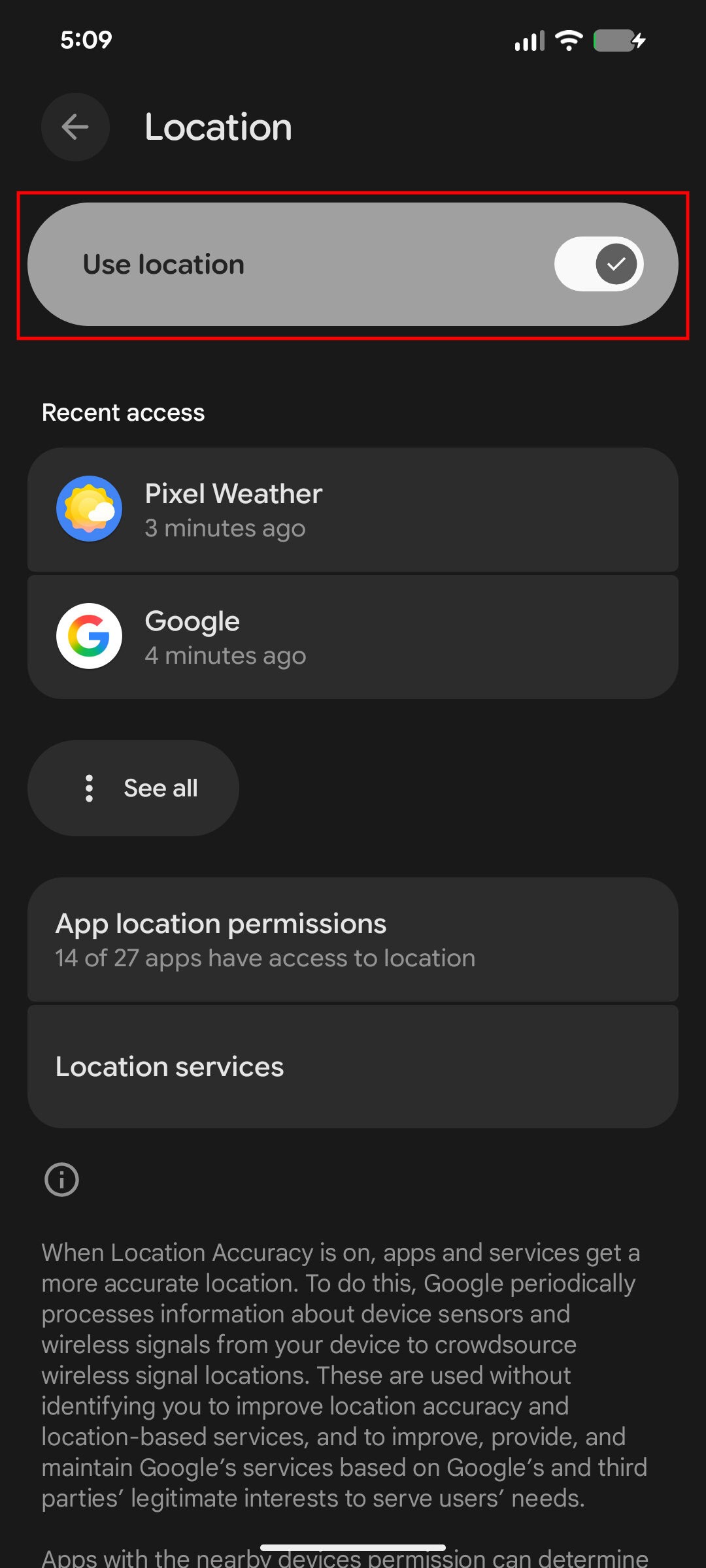 How to turn off location services on Android 16 2