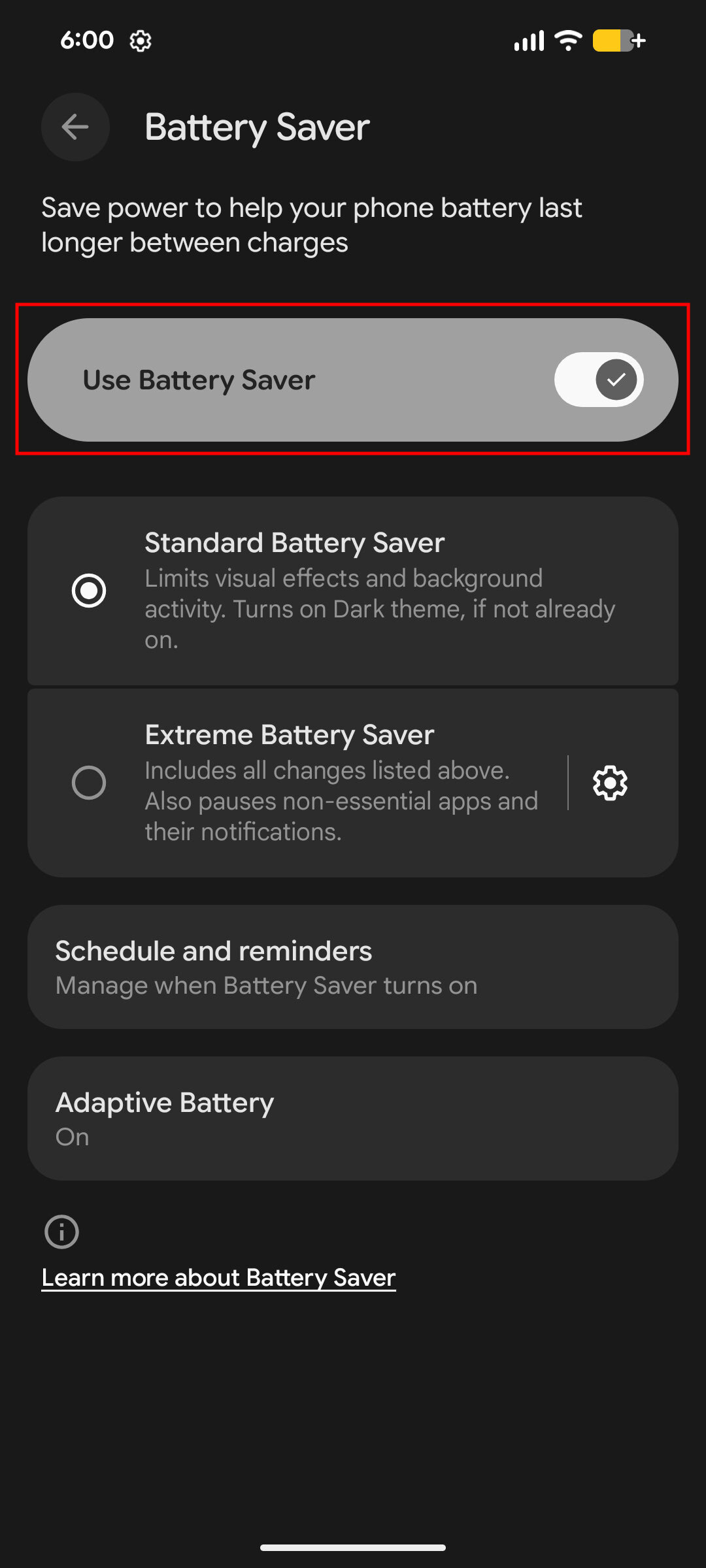 How to turn on Battery Saver on Android 16 3