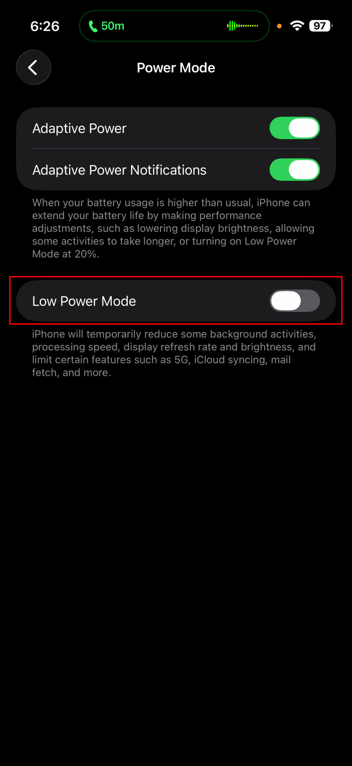 How to turn on Low Power Mode on iOS 26 3