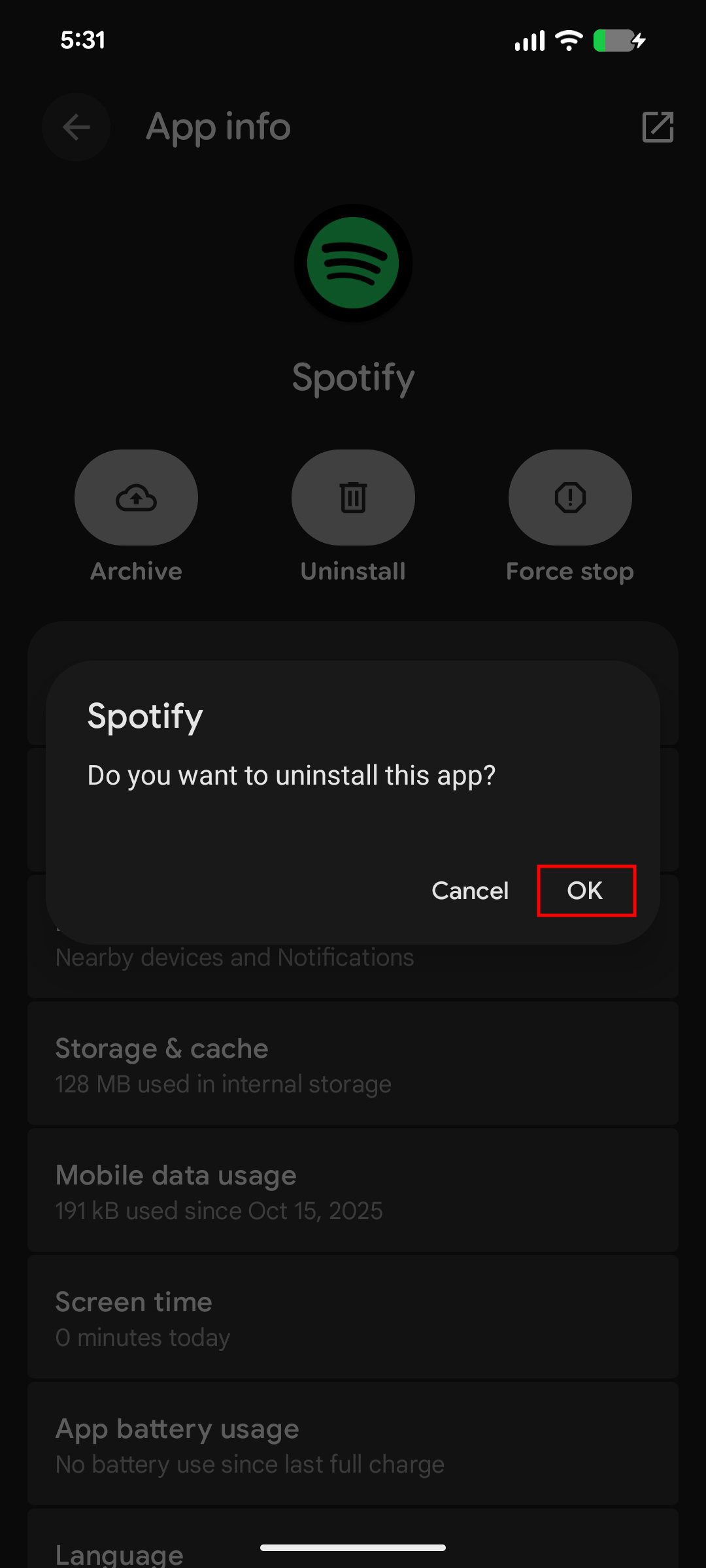 How to uninstall an app on Android 16 4