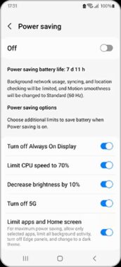 Image showcasing Did you know One UI 7 has even smarter battery-saving features?