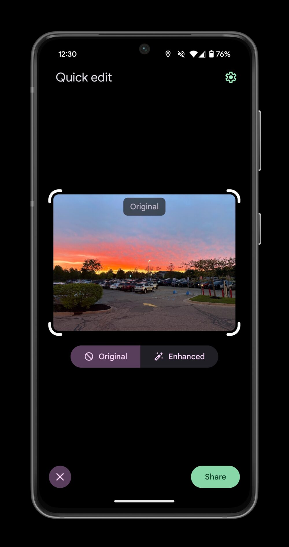 I tried Google Photos' Quick Edit feature and instantly turned it off