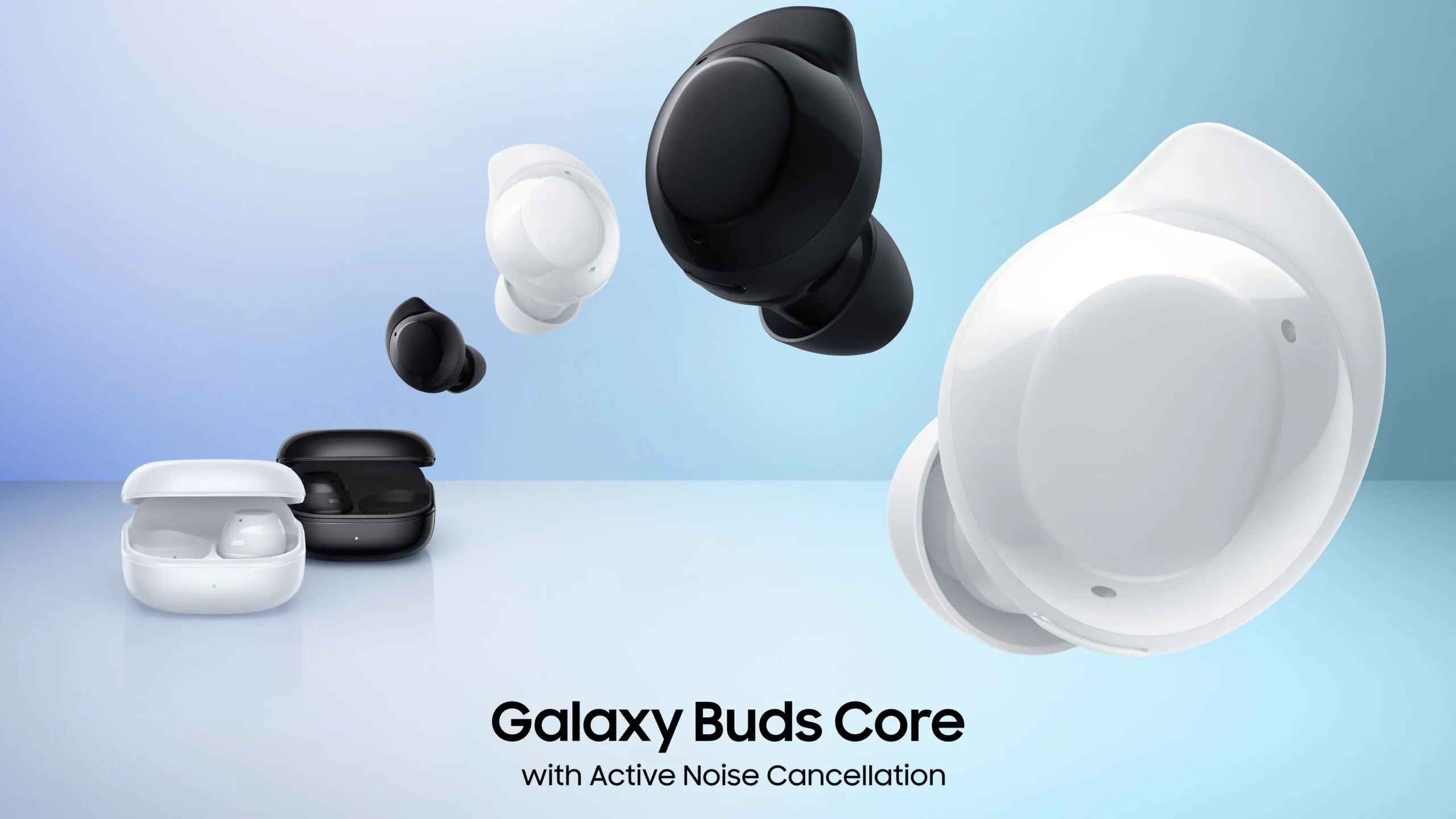 Samsung Galaxy Buds Core ‍in Black and White
